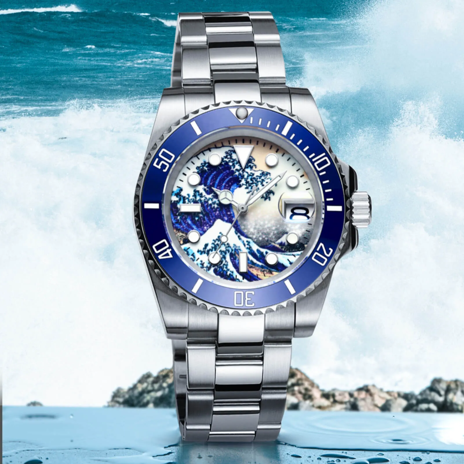ADDIESDIVE Great Wave Sub Diver Watch（H3AC-Surf）