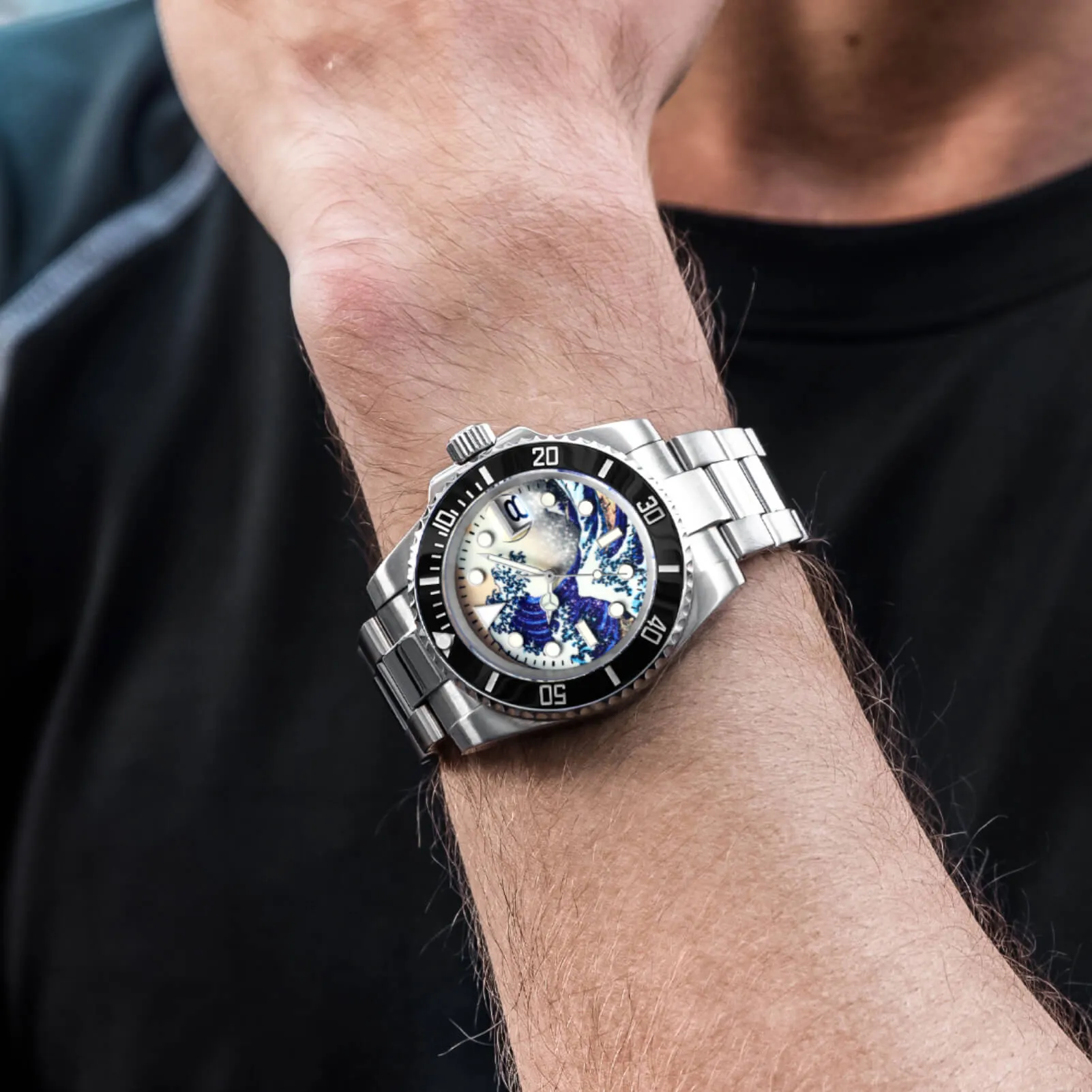 ADDIESDIVE Great Wave Sub Diver Watch（H3AC-Surf）