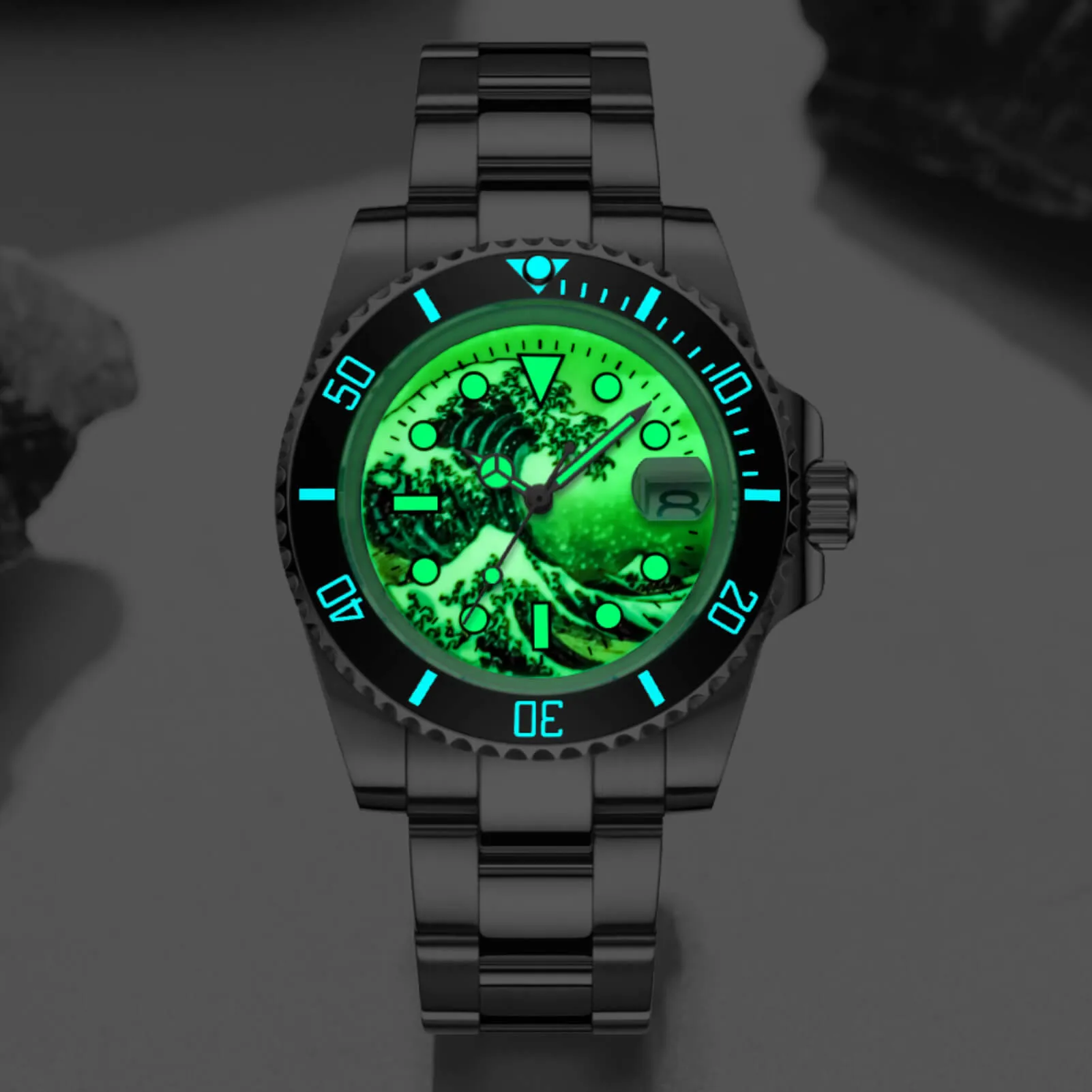 ADDIESDIVE Great Wave Sub Diver Watch（H3AC-Surf）