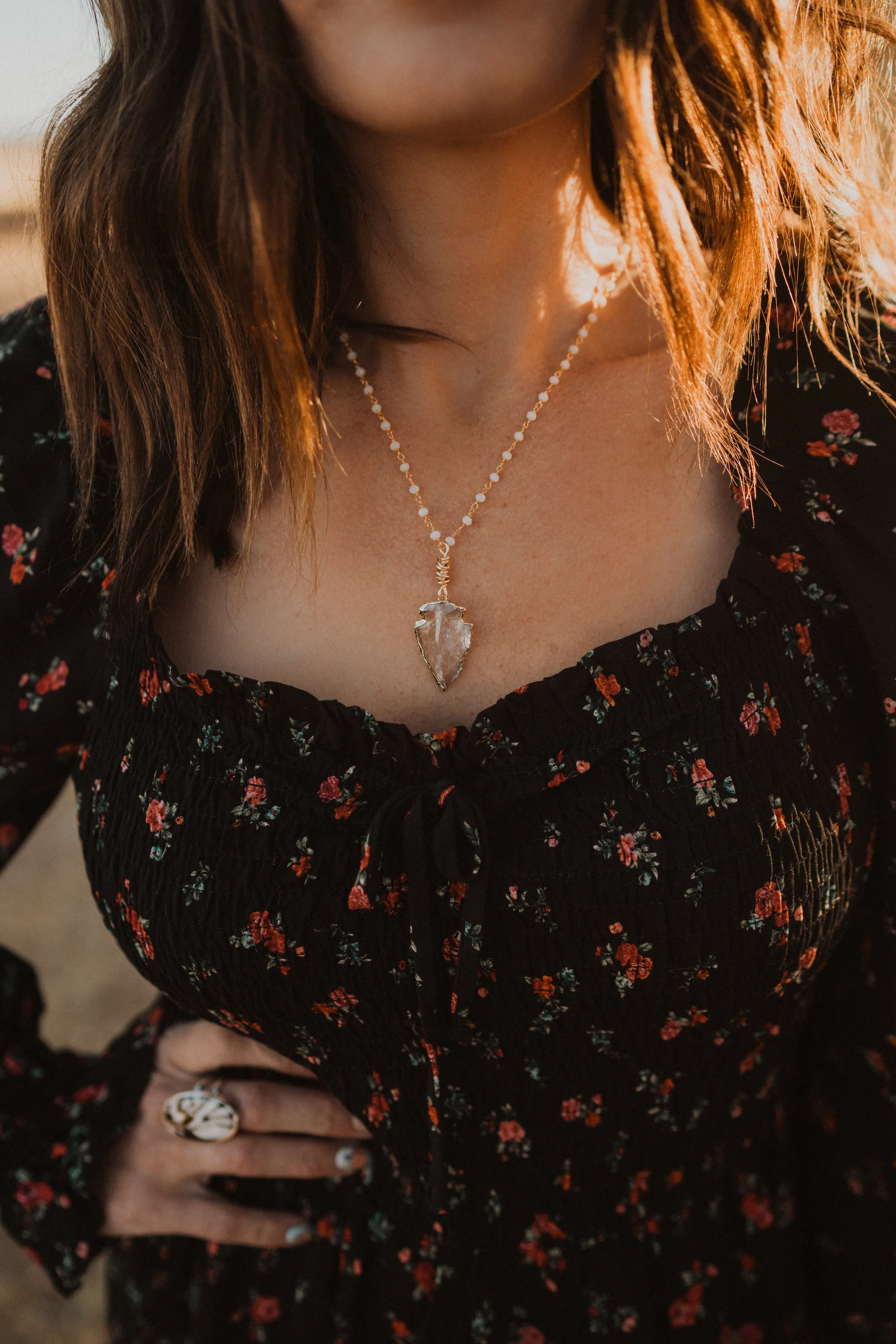Adeline Necklace | Clear Quartz