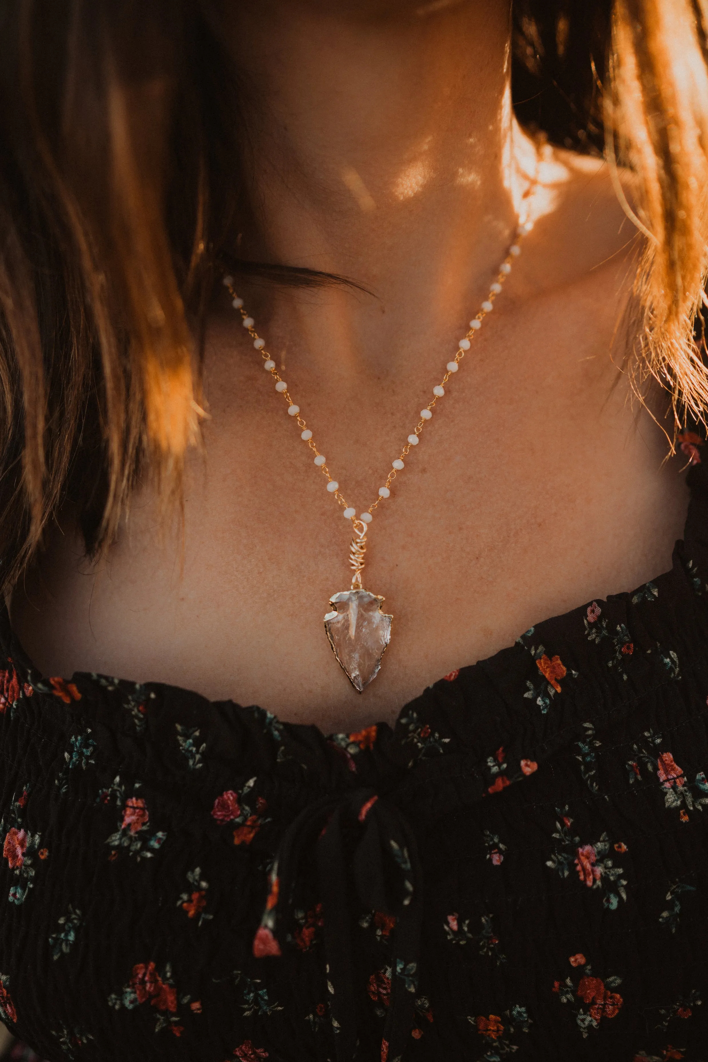 Adeline Necklace | Clear Quartz