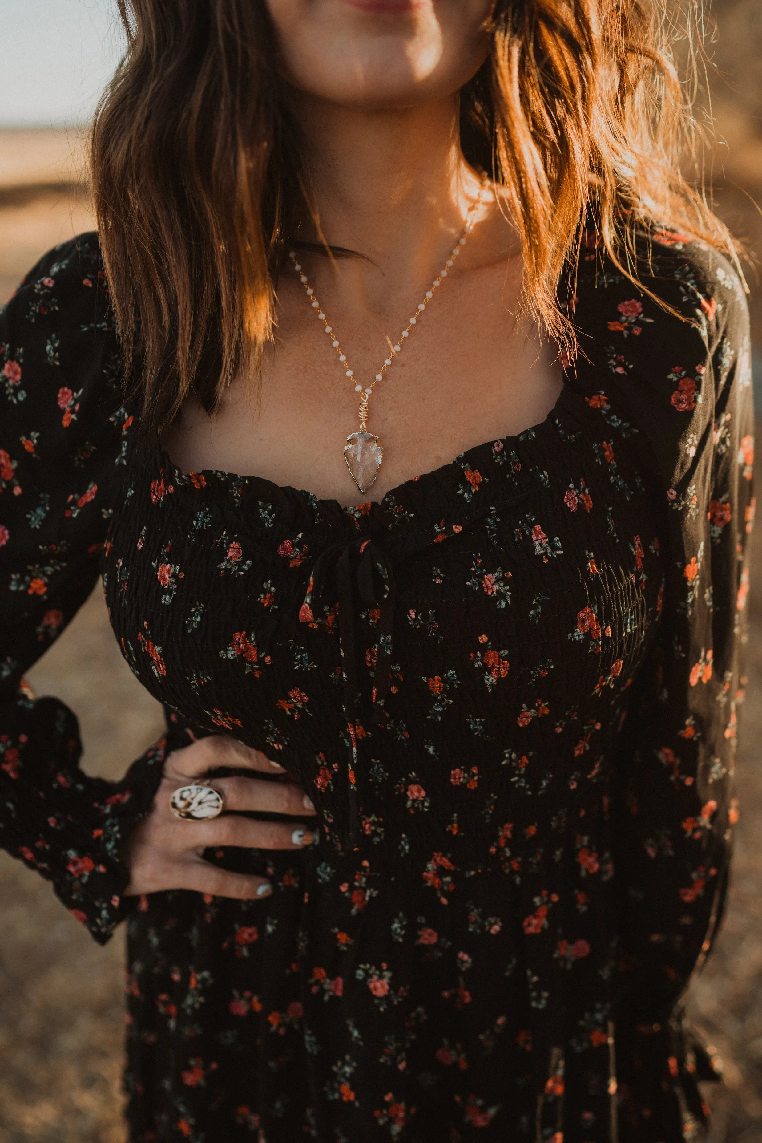 Adeline Necklace | Clear Quartz