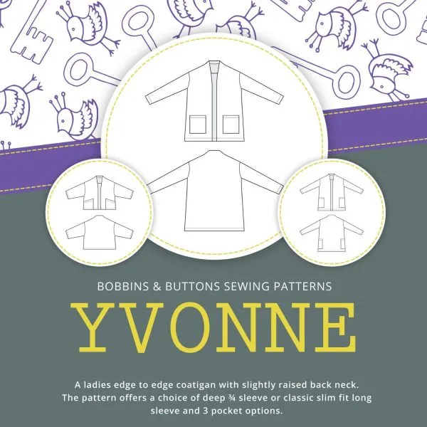 Adult Coatigan Pattern - Yvonne From Bobbins and Buttons