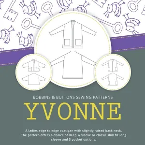 Adult Coatigan Pattern - Yvonne From Bobbins and Buttons