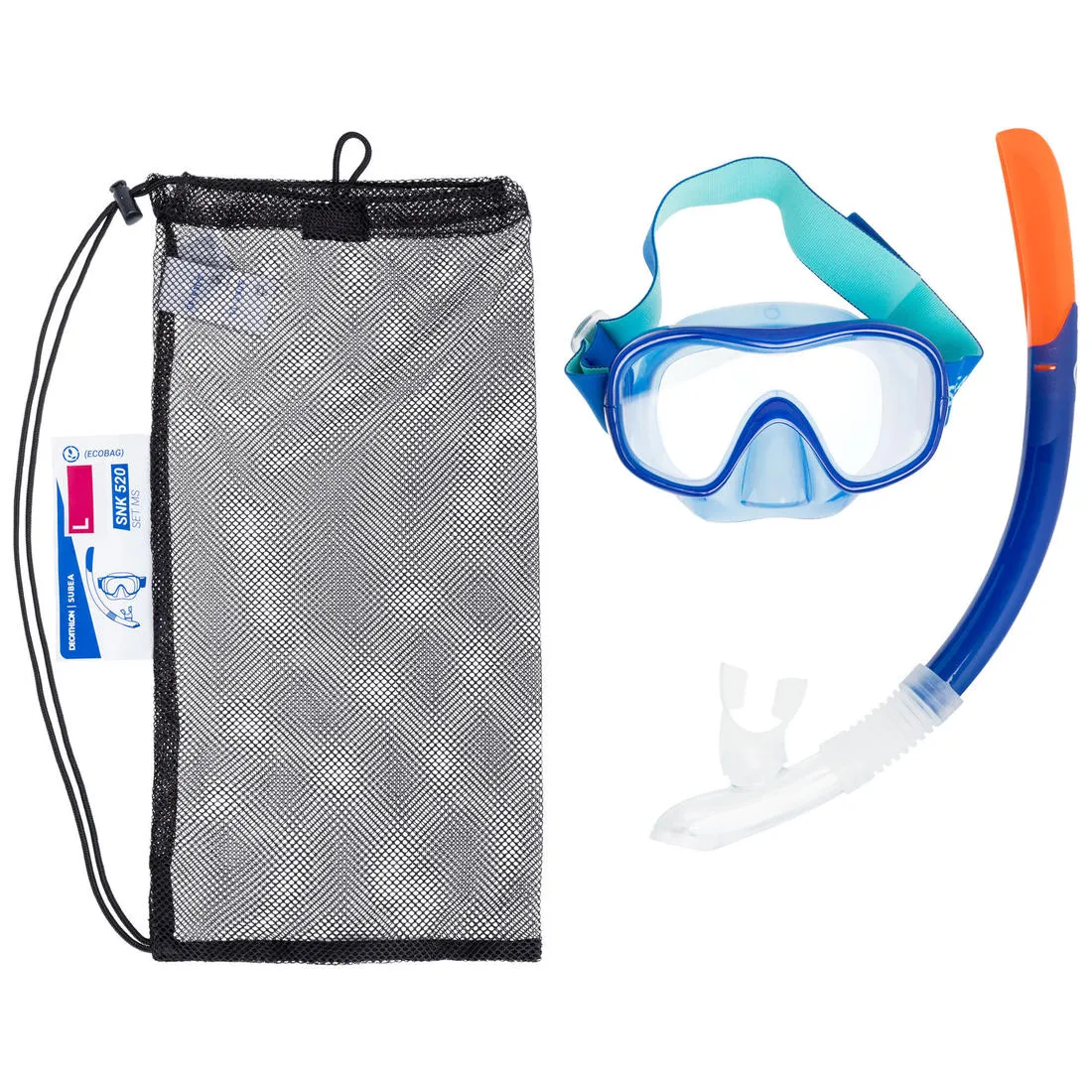 Adult’s Diving Snorkelling Mask and Snorkel Kit SNK 100 - Pale