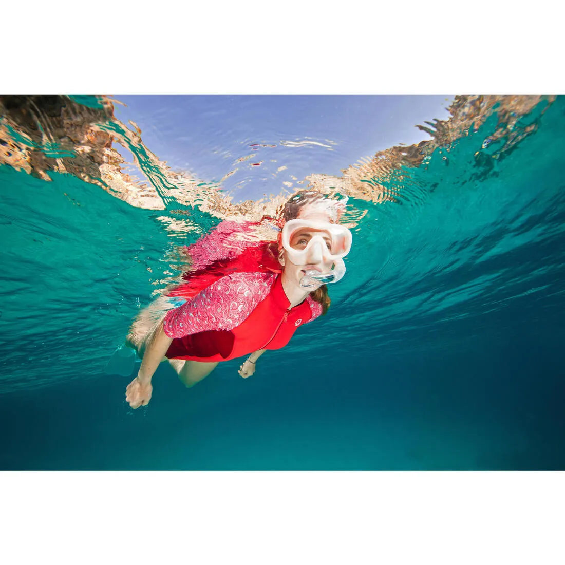 Adult’s Diving Snorkelling Mask and Snorkel Kit SNK 100 - Pale