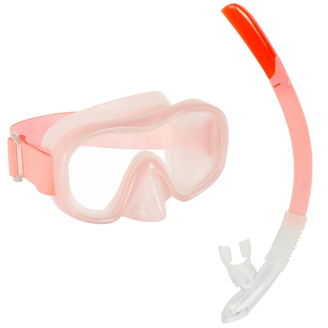 Adult’s Diving Snorkelling Mask and Snorkel Kit SNK 100 - Pale