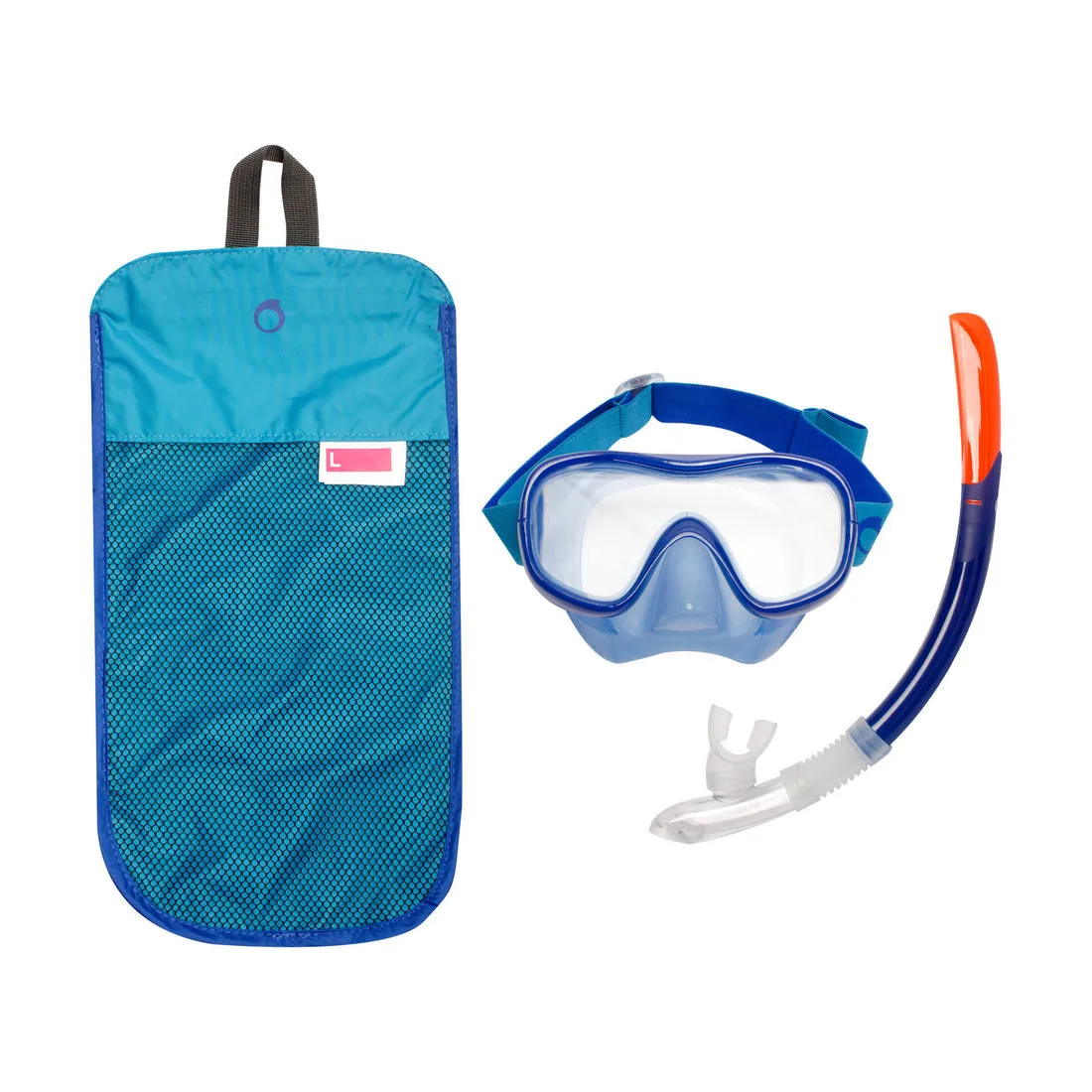 Adult’s Diving Snorkelling Mask and Snorkel Kit SNK 100 - Pale