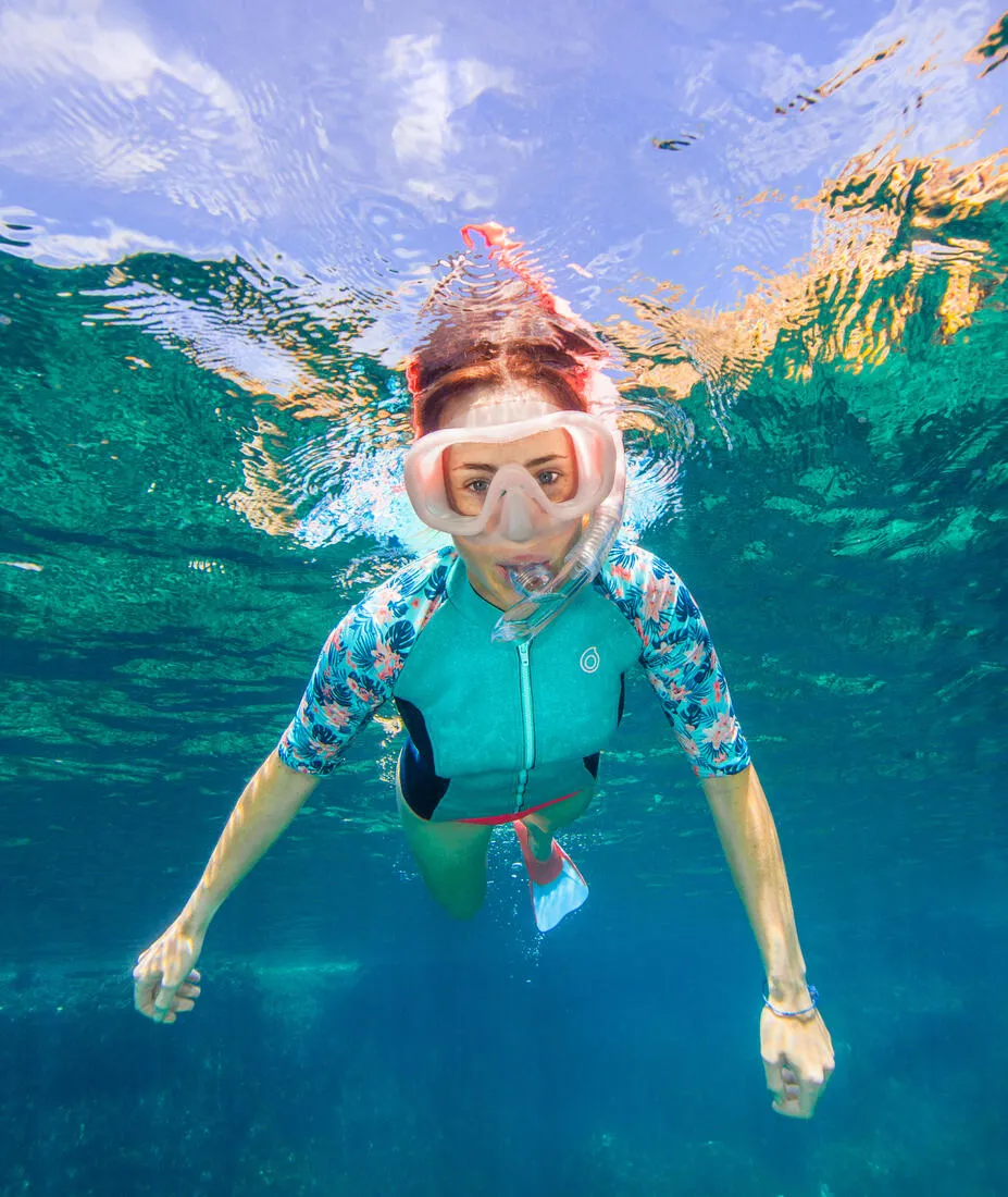 Adult’s Diving Snorkelling Mask and Snorkel Kit SNK 100 - Pale