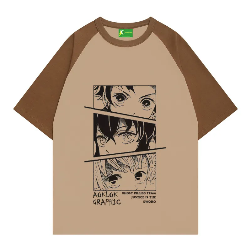 AG Japanese Demon Slayer: Kimetsu no Yaiba Simple Shoulder Short Sleeves