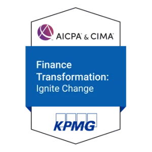AICPA & KPMG Certification on Finance Transformation. Ignite change