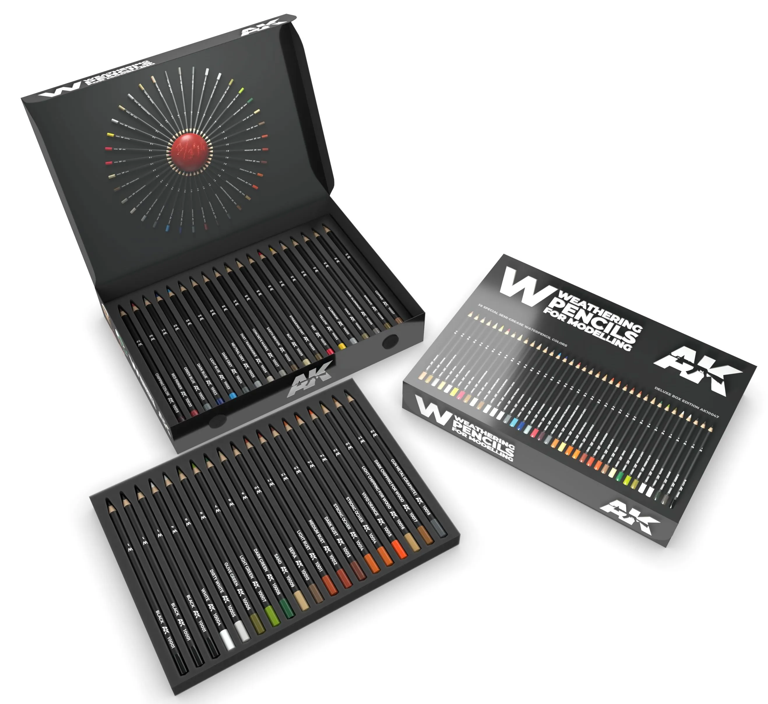 AK Interactive 37x Weathering Pencil Deluxe Edition Box AK Interactive # 10047