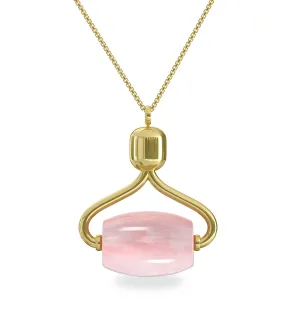 Alana Mitchell Rose Quartz Roller Necklace - Stone Facial Roller