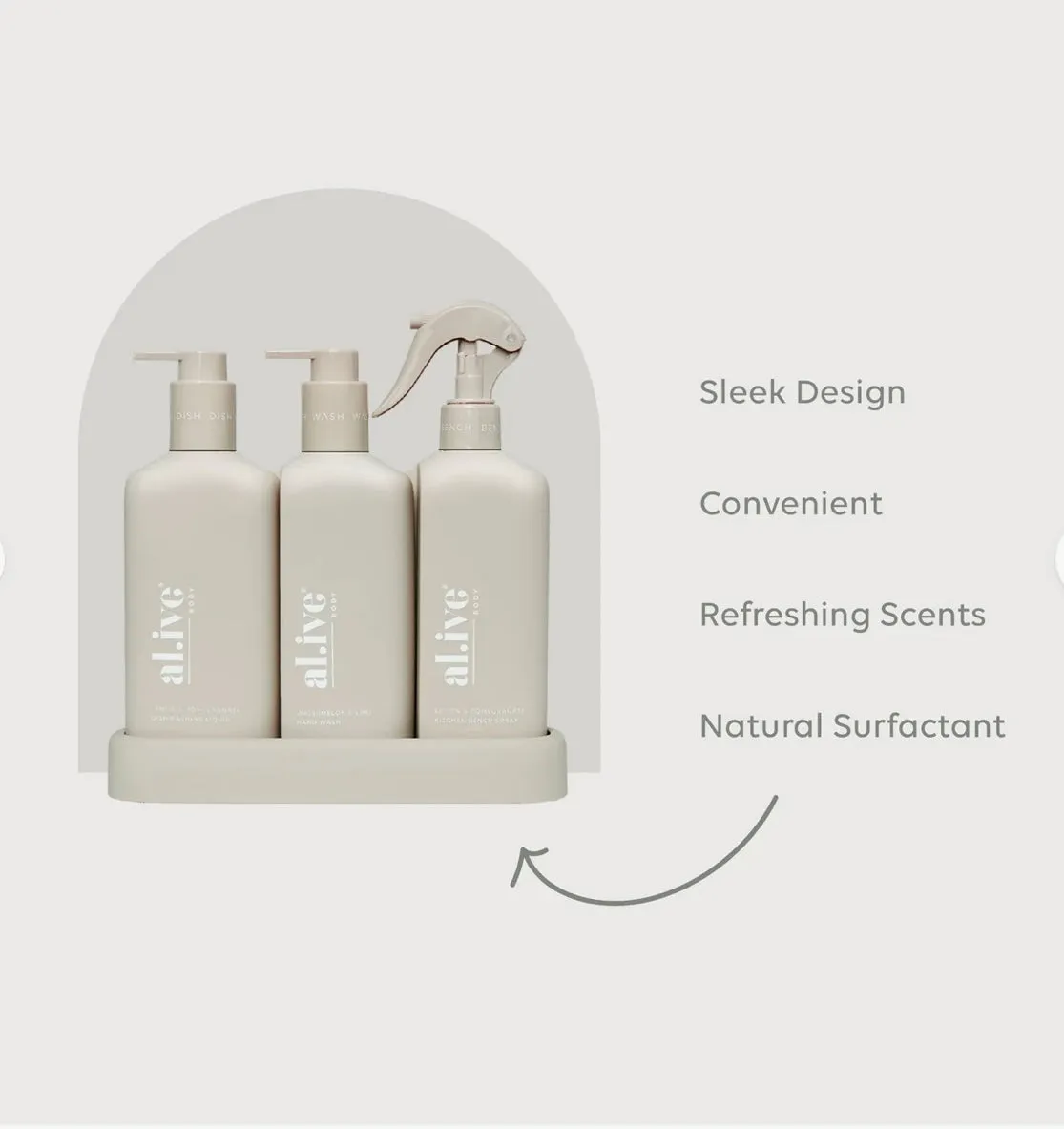 al.ive II KITCHEN TRIO - Dishwashing, Hand Wash & Bench Spray