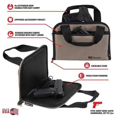 Allen Pistol Tote with Pocket - Taupe