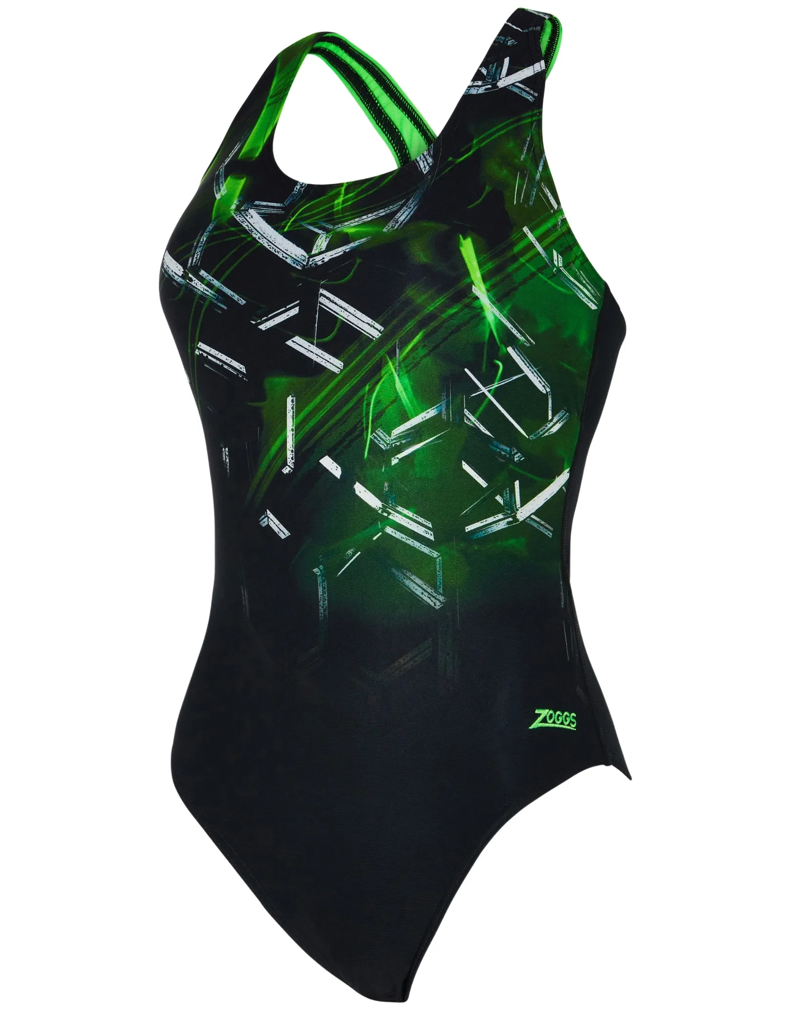 Alloy Actionback Swimsuit - Black/Green