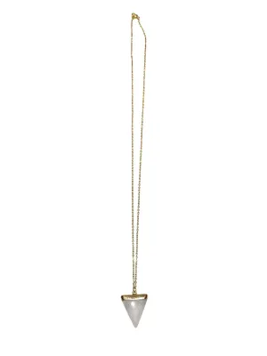AMALGAMA ENTRE TRES- Triangle Quartz Necklace