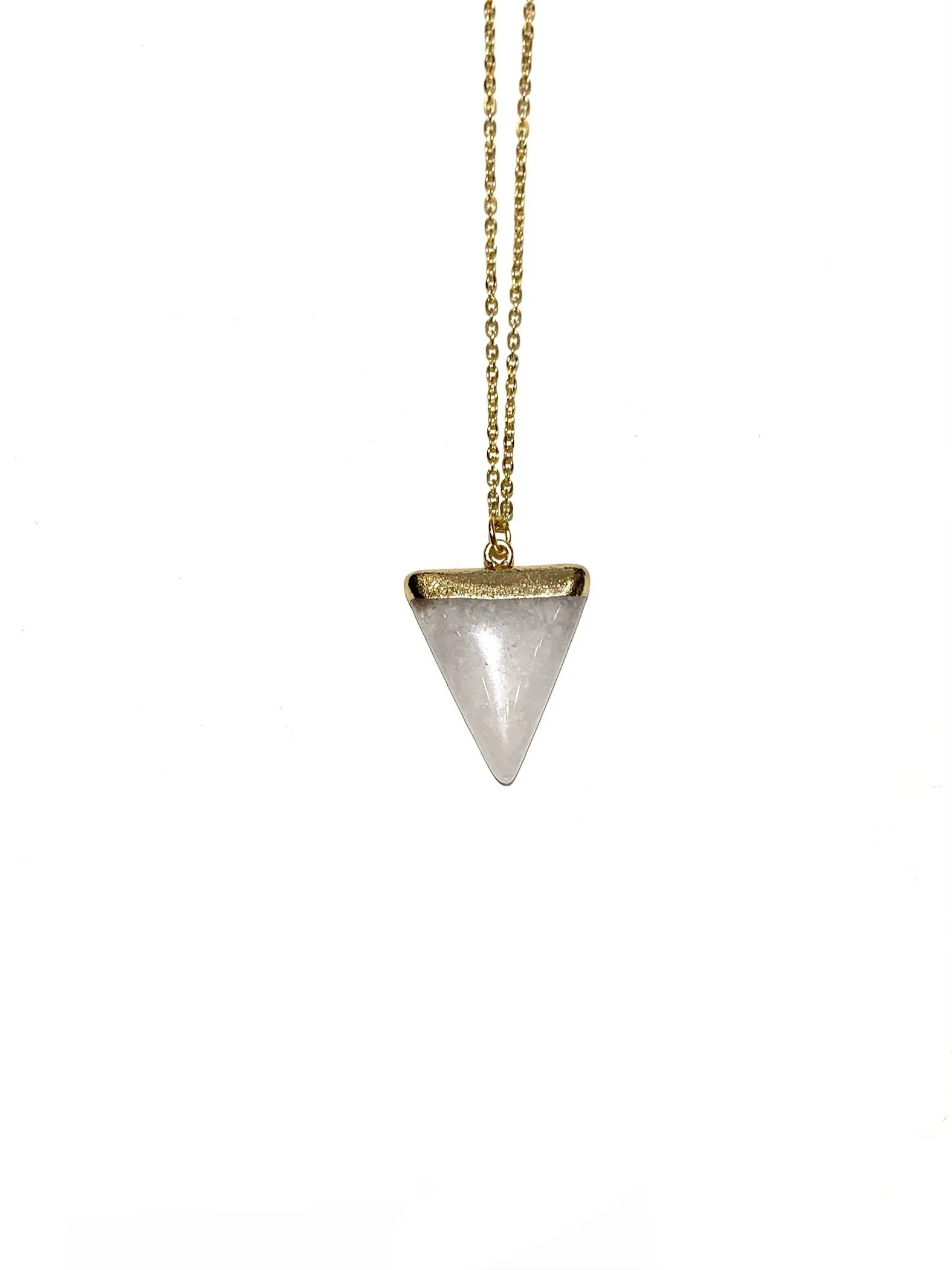AMALGAMA ENTRE TRES- Triangle Quartz Necklace