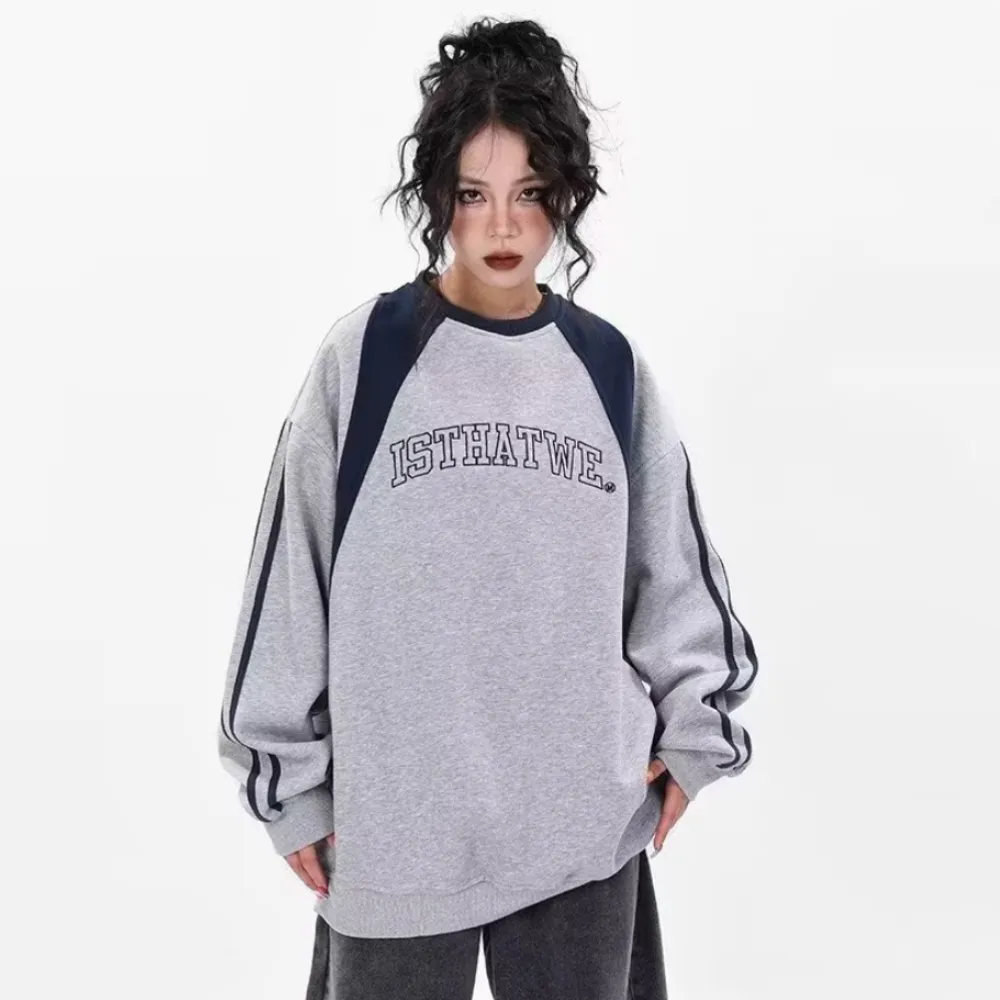 American Simple Printed Raglan Sweatshirt