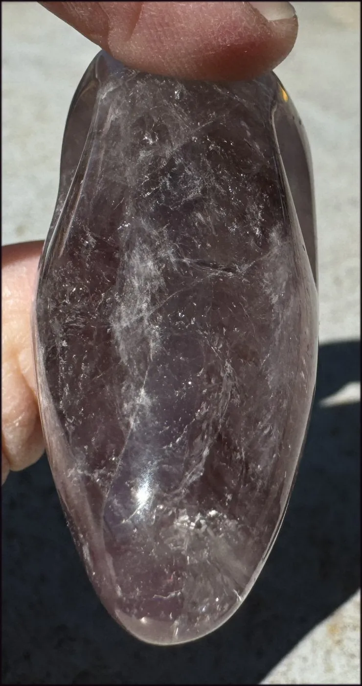 Amethyst ANUNNAKI STYLE Crystal Skull with Smoky Phantoms