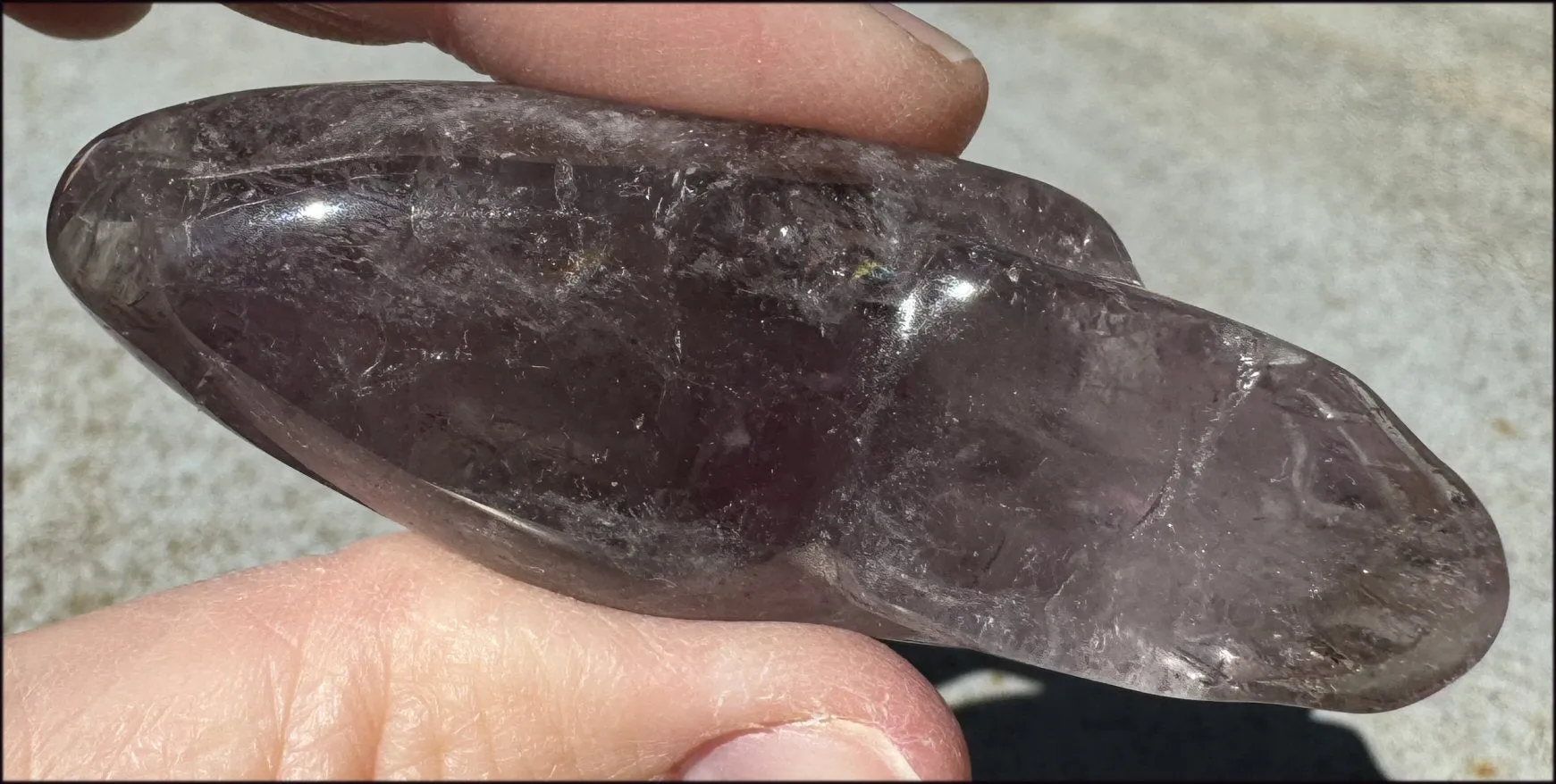Amethyst ANUNNAKI STYLE Crystal Skull with Smoky Phantoms