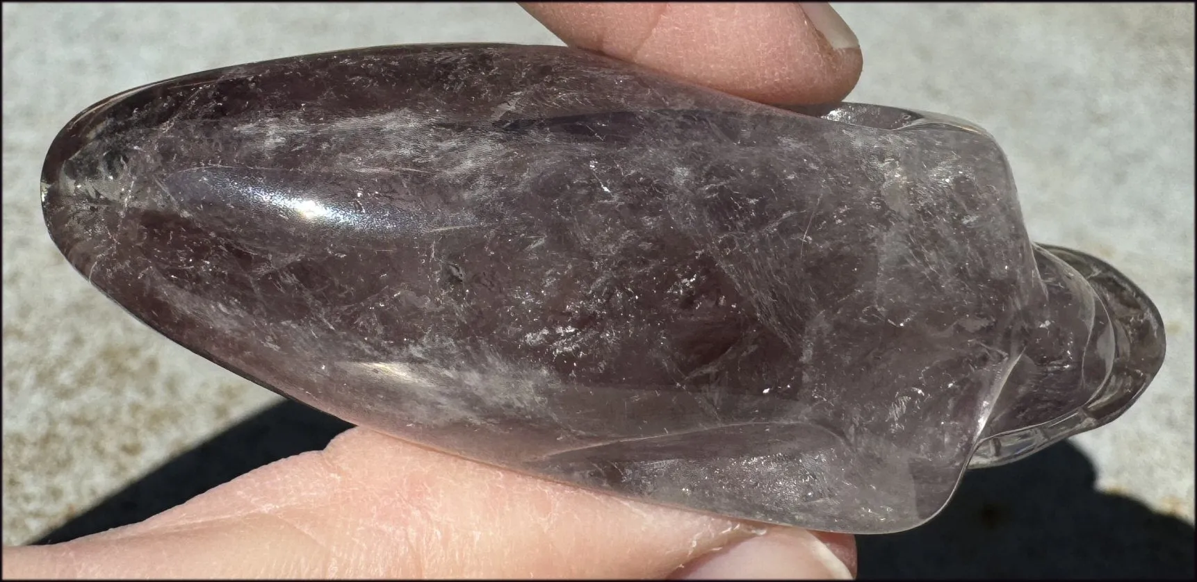 Amethyst ANUNNAKI STYLE Crystal Skull with Smoky Phantoms