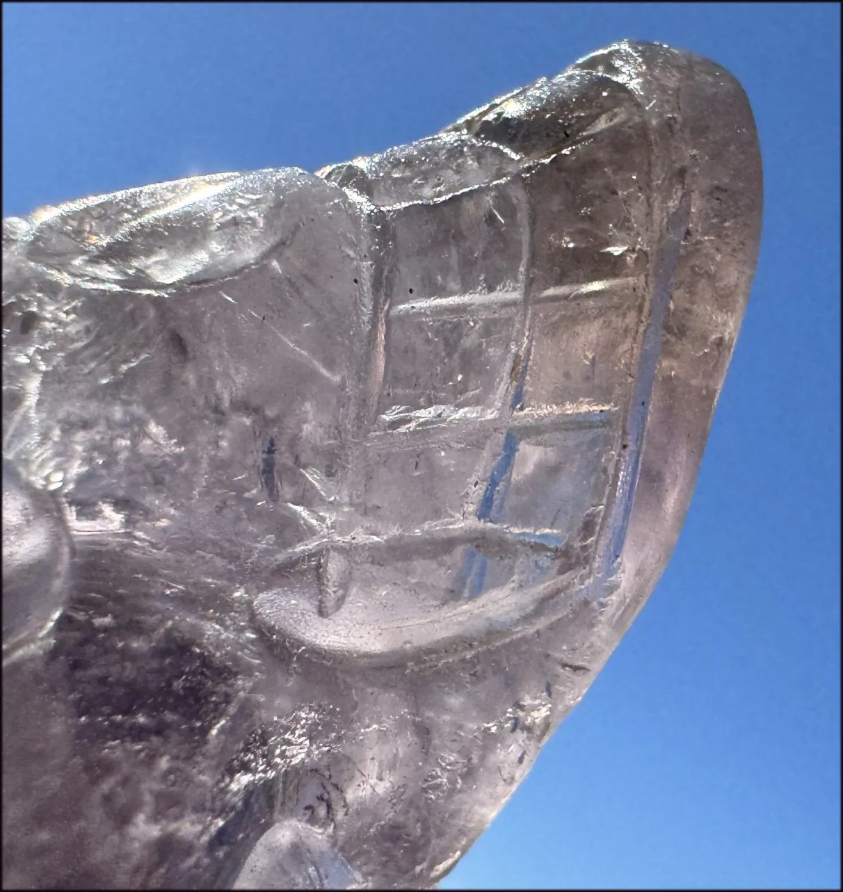 Amethyst ANUNNAKI STYLE Crystal Skull with Smoky Phantoms