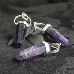 Amethyst Double Terminated Point Pendant