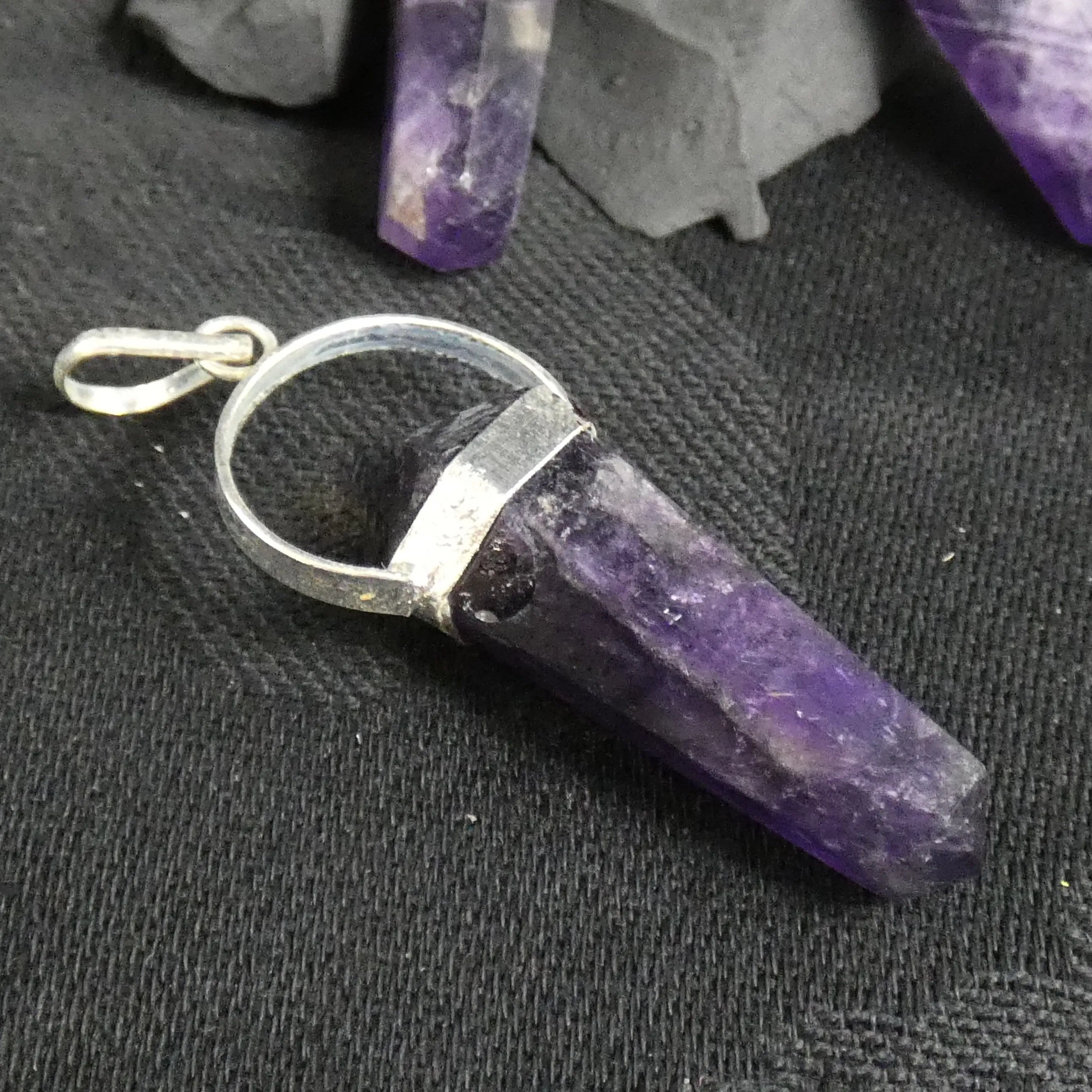 Amethyst Double Terminated Point Pendant