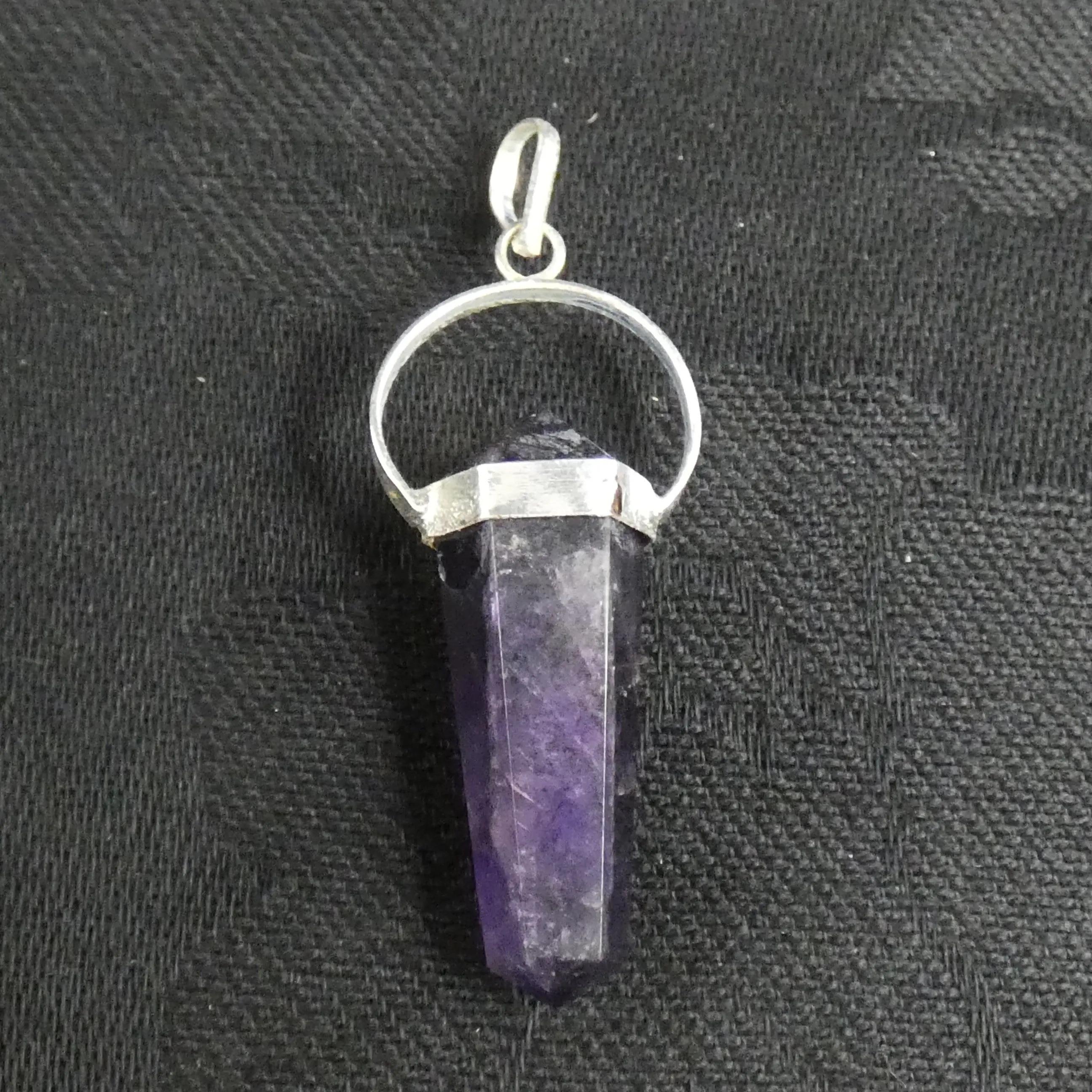 Amethyst Double Terminated Point Pendant