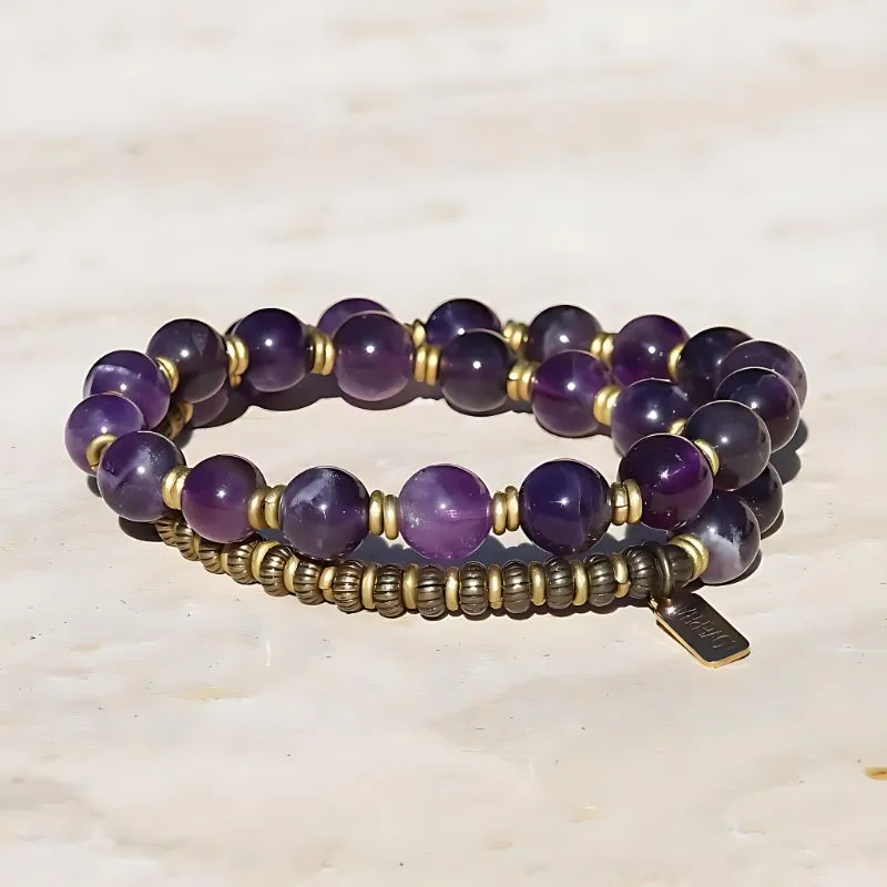 Amethyst Wrist Mala Bracelet