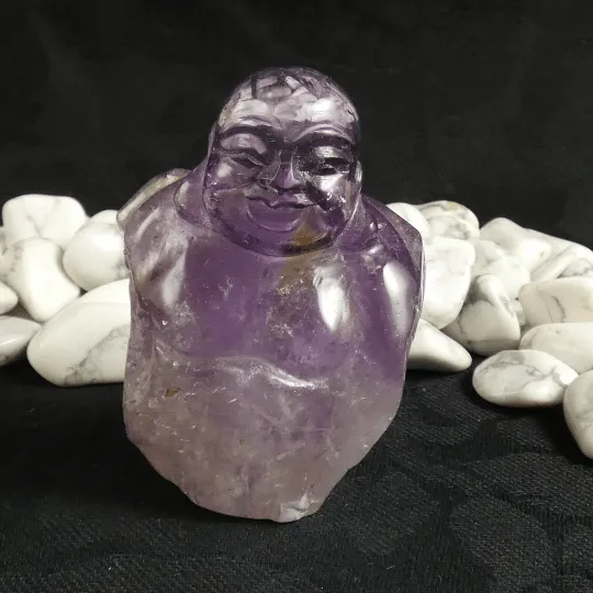 Ametrine Buddha Carving