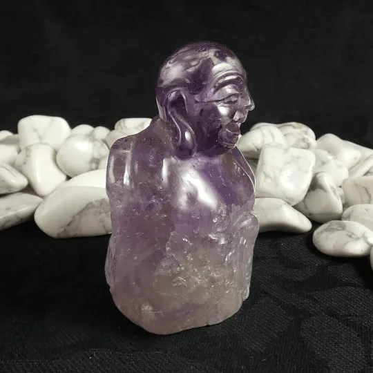 Ametrine Buddha Carving