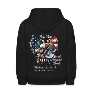 Angel American Flag Eagle Kids' Hoodie