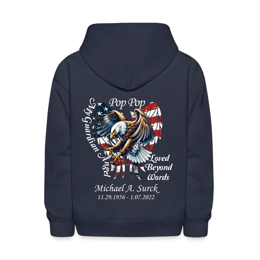 Angel American Flag Eagle Kids' Hoodie