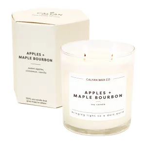 Apples   Maple Bourbon Glass Tumbler Soy Candle