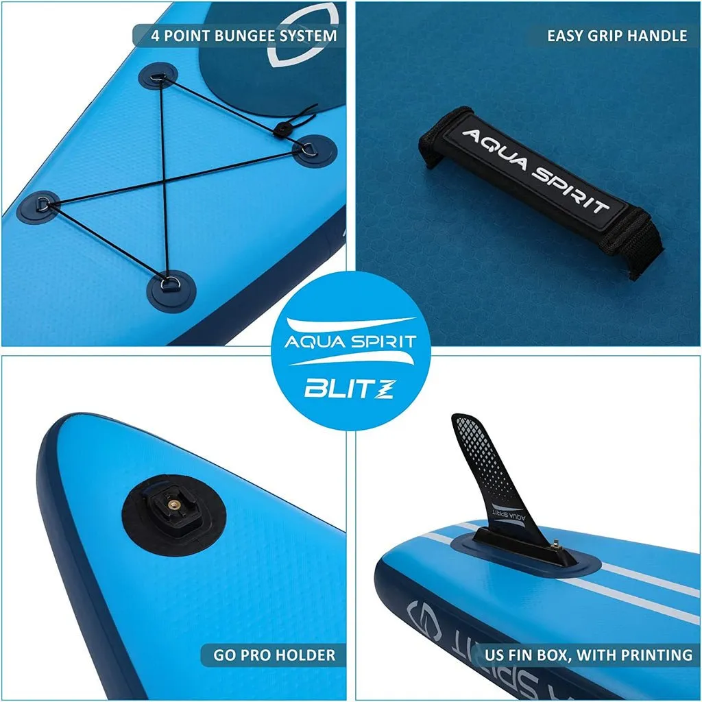 AQUA SPIRIT Blitz 12'6" PREMIUM iSUP Inflatable Stand up Paddle Board & Kayak with Top Accessories, Made From Premium Material, All Inclusive Package, 2 Years Of Warranty