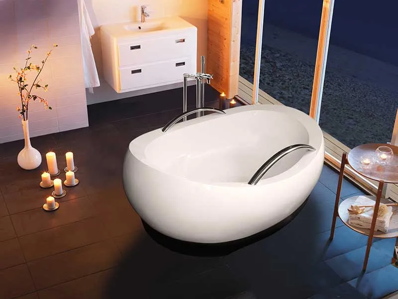 Aquatica AdmireMe 79" x 59" Freestanding Hybrid Acrylic-Composite Bathtub