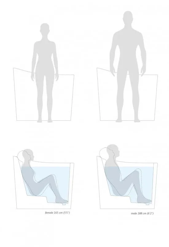 Aquatica True Ofuro Mini Freestanding Stone Japanese Soaking Bathtub