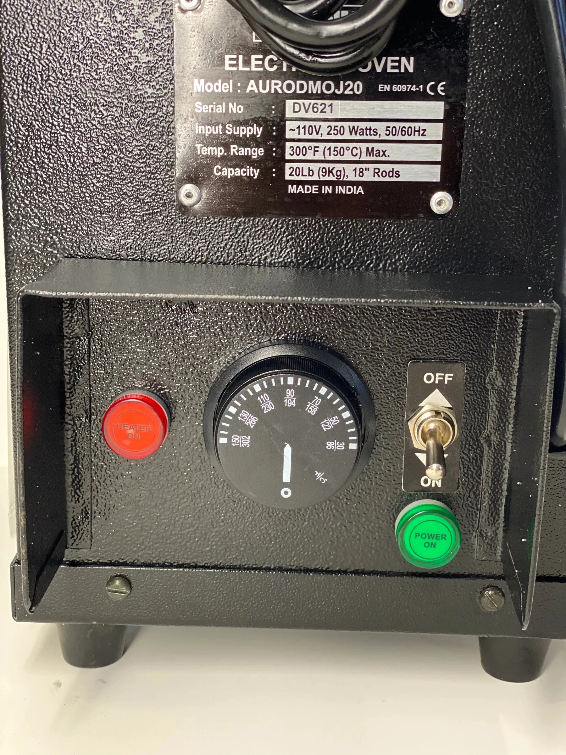 ARC UNION DRY ROD OVEN 20 LB. CAPACITY 115V ELECTRODE OVEN
