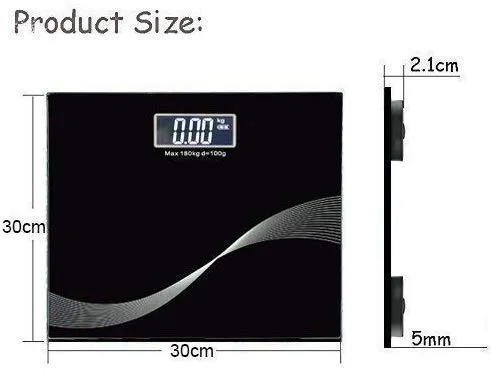 Ardith Electronic Thick Tempered Glass LCD Display Digital Personal Bathroom Health Body Weight Weighing Scales For Body Weight, Weight Scale Digital For Human Body