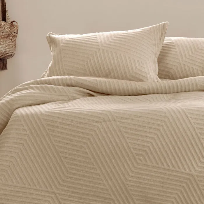 ARDOR BOUDOIR "Alton" JACQUARD LINEN QUILT COVER SET