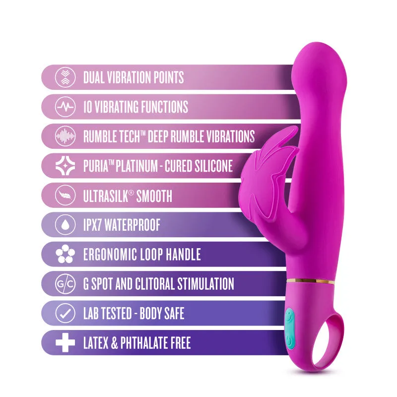 Aria Naughty AF Butterfly Vibrator - Plum