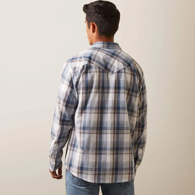Ariat® Men's "Habney" Retro Snap Western Shirt - White
