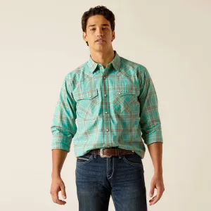 Ariat® Men's "Hudsyn" Retro Fit Western Shirt - Blue Turquoise
