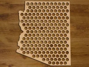 Arizona Beer Cap Map USA, Holder, for Him, Father's Day Gift handmade