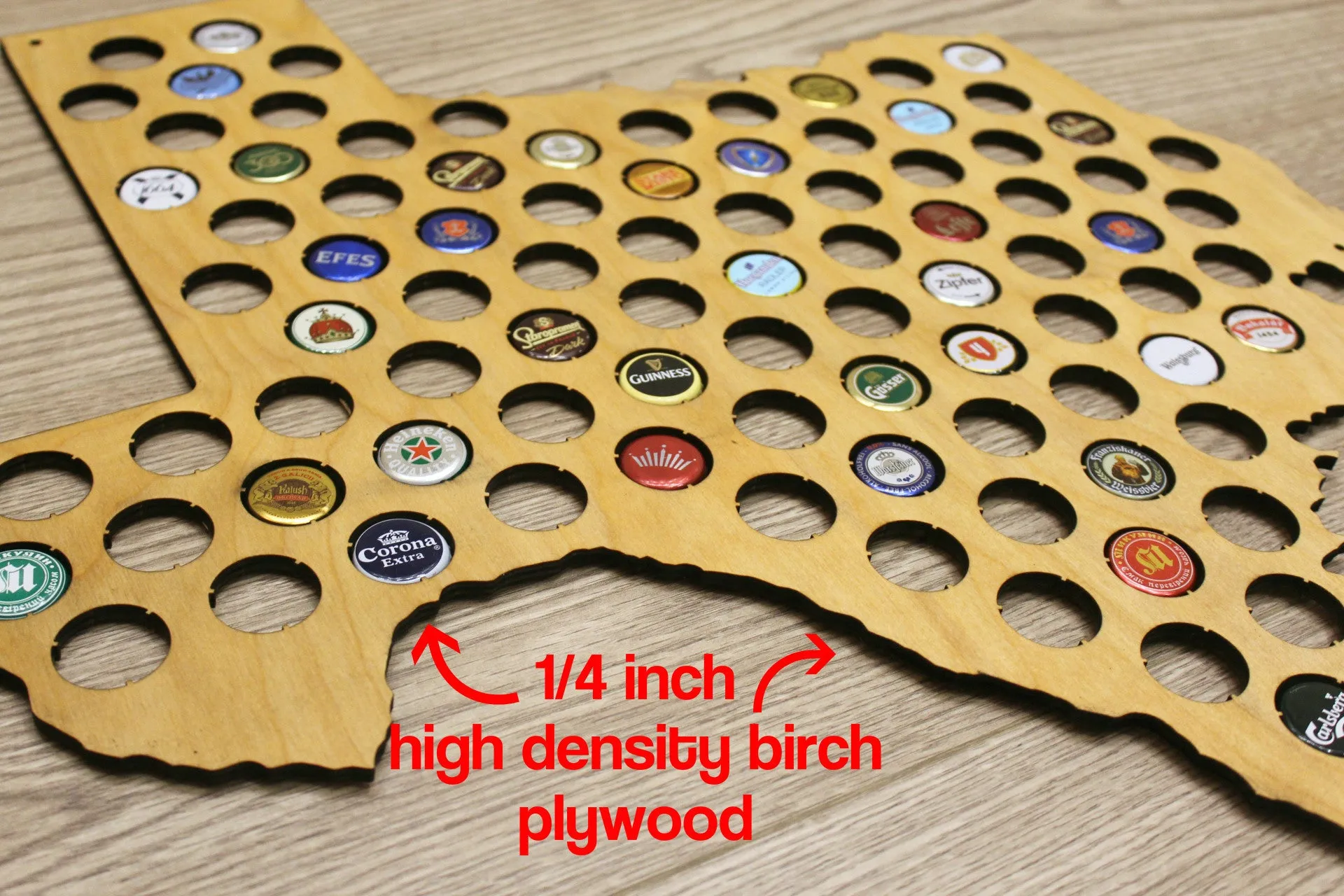 Arizona Beer Cap Map USA, Holder, for Him, Father's Day Gift handmade