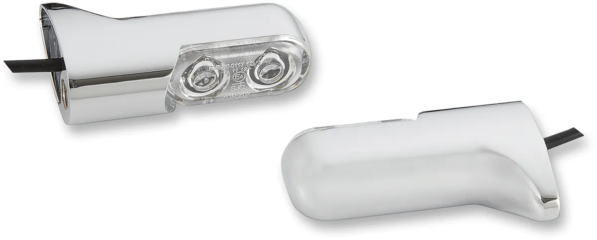 Arlen Ness 12-743 Direct Bolt-On Rear Turn Signals with Power LED - Chrome - Amber LED