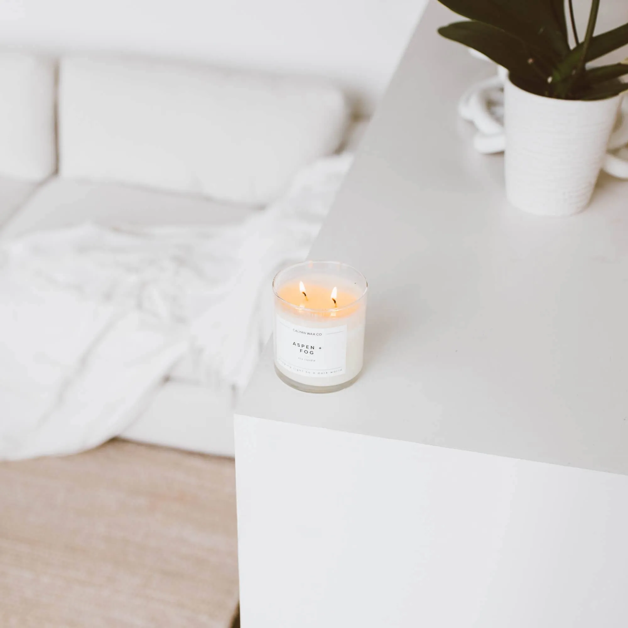 Aspen   Fog Glass Tumbler Soy Candle
