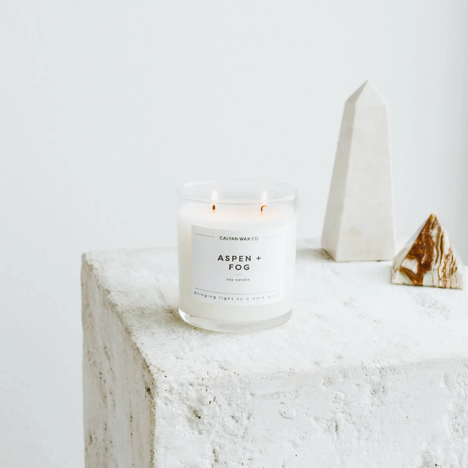 Aspen   Fog Glass Tumbler Soy Candle